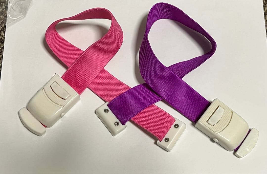 One-touch tourniquet, pink and purple, set of 2