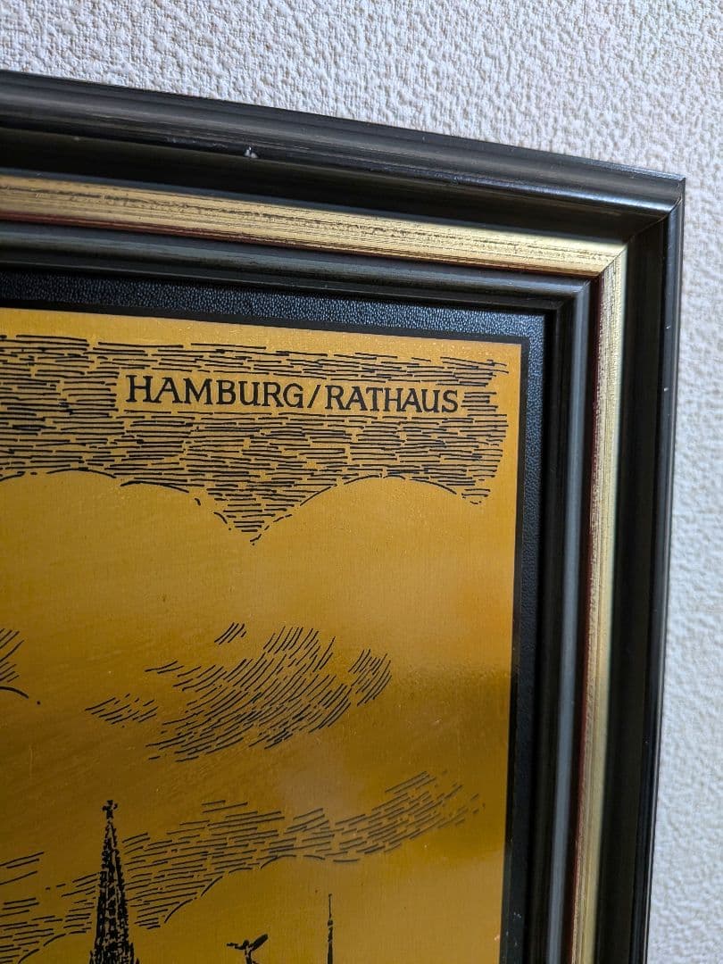 Rare Hamburg City Hall Copperplate Engraving Etching 29.5 x 35.5cm