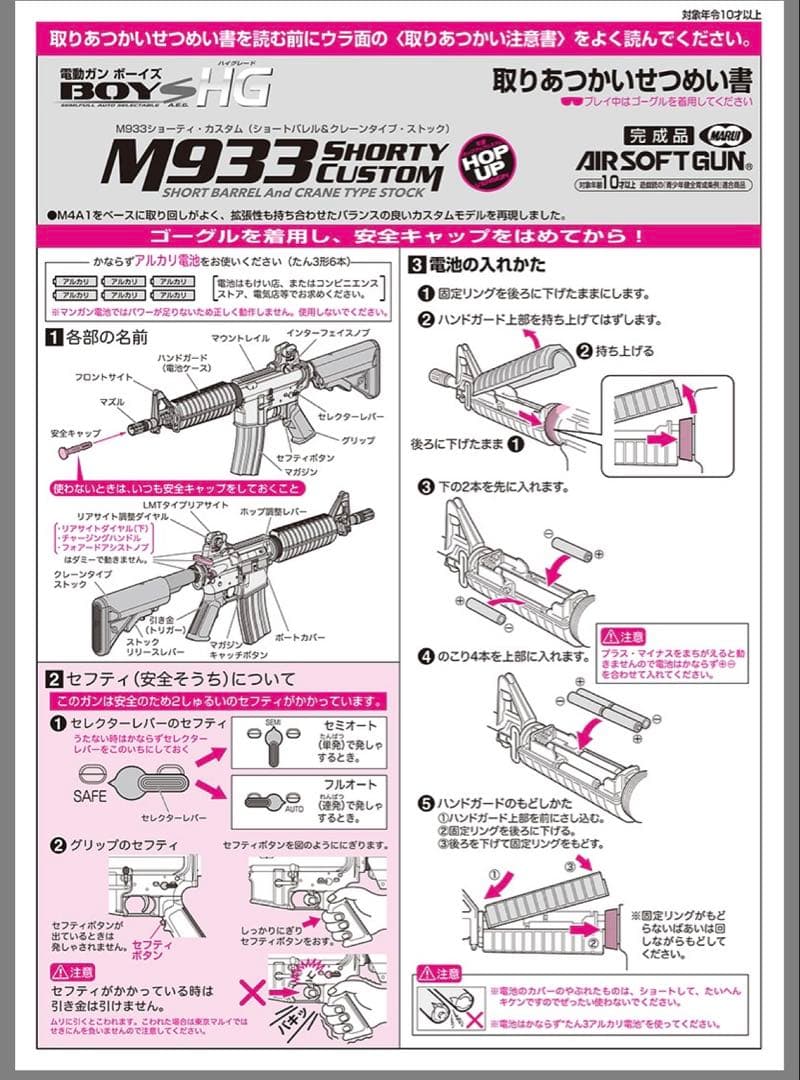 Tokyo Marui Custom M933 Shorty Custom Electric Gun - Enhanced Durability