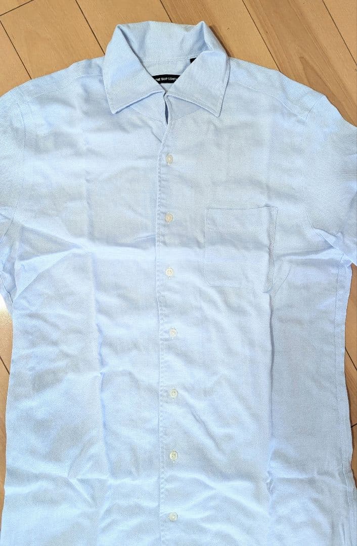 THE SUIT COMPANY Light Blue Short-Sleeve Shirt M