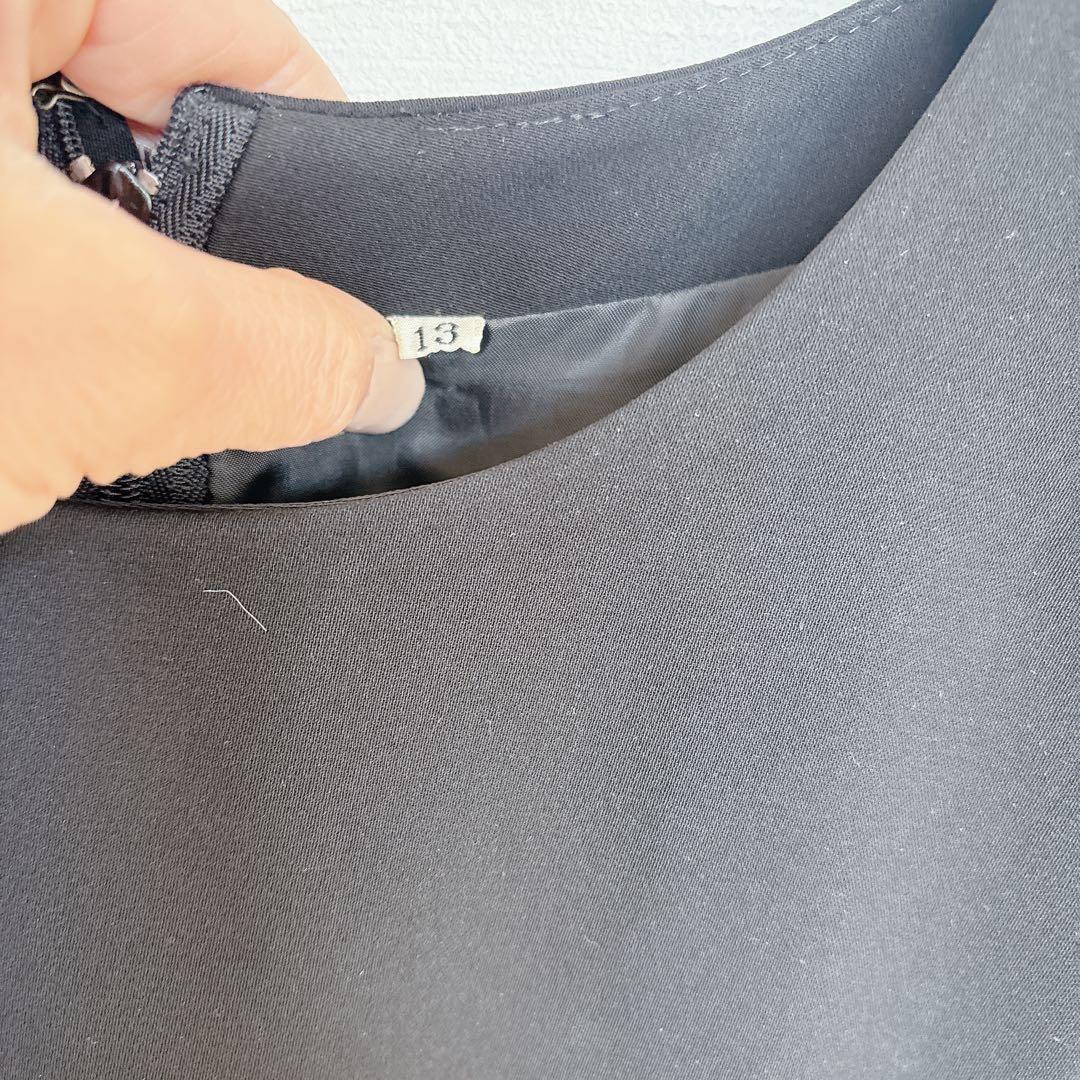 [Defective] Size 13 Black Formal Dress, Mourning Attire, Funeral Wear, 5/6 Sleeve, Knee Length