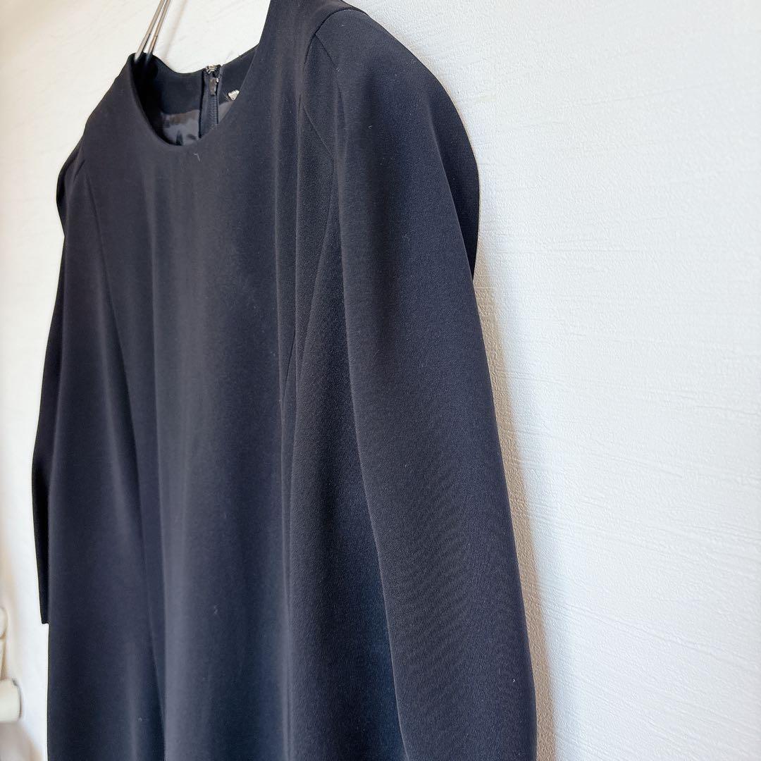 [Defective] Size 13 Black Formal Dress, Mourning Attire, Funeral Wear, 5/6 Sleeve, Knee Length