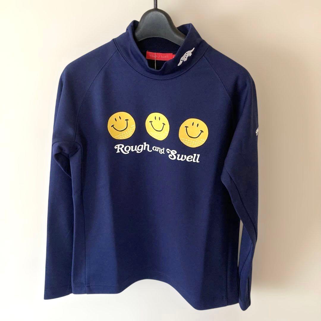 【New Unused】M Rough & Swell Long Sleeve High Neck Shirt Nico-chan Smile