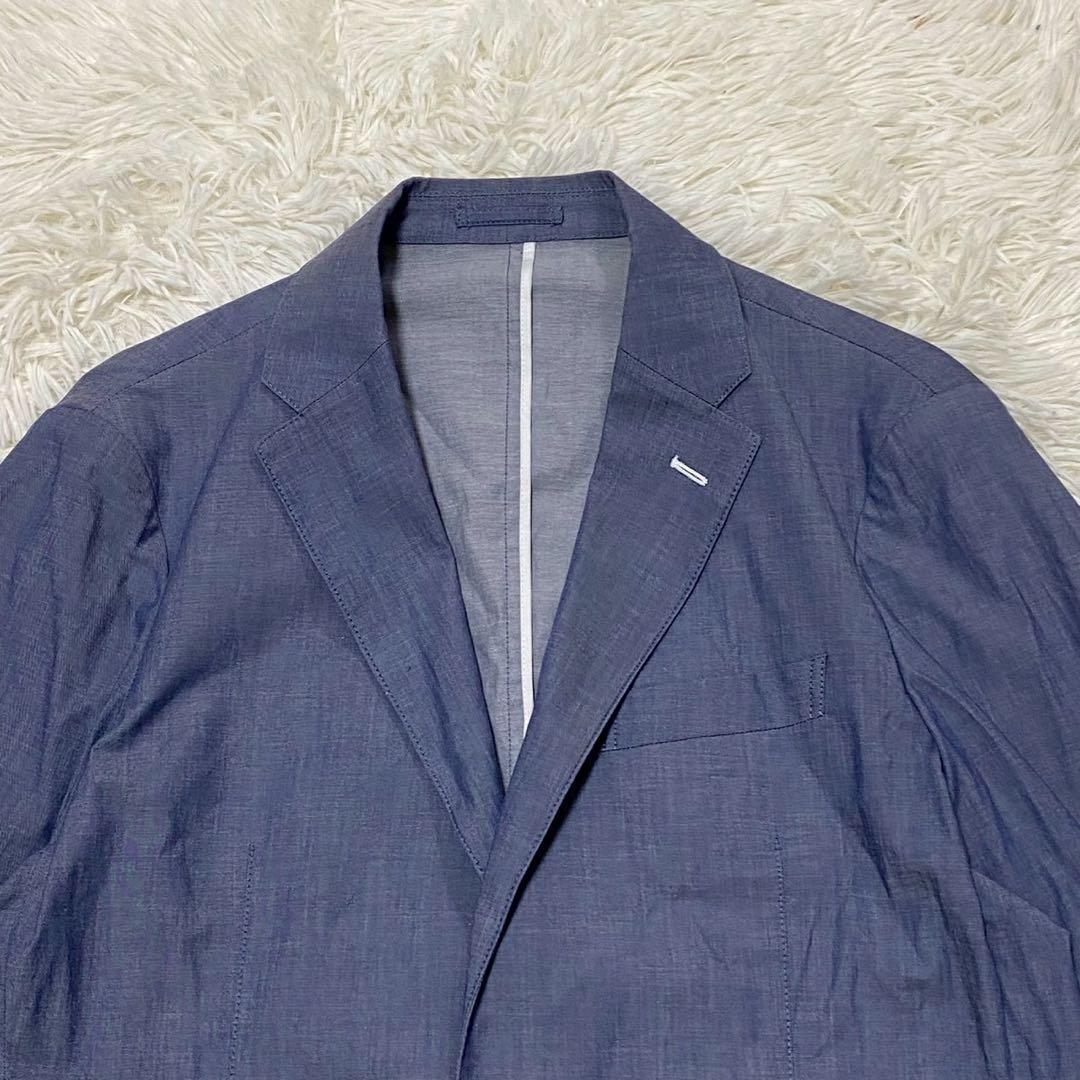 Navy PREMIUM Denim-like Stretch Tailored Jacket XL