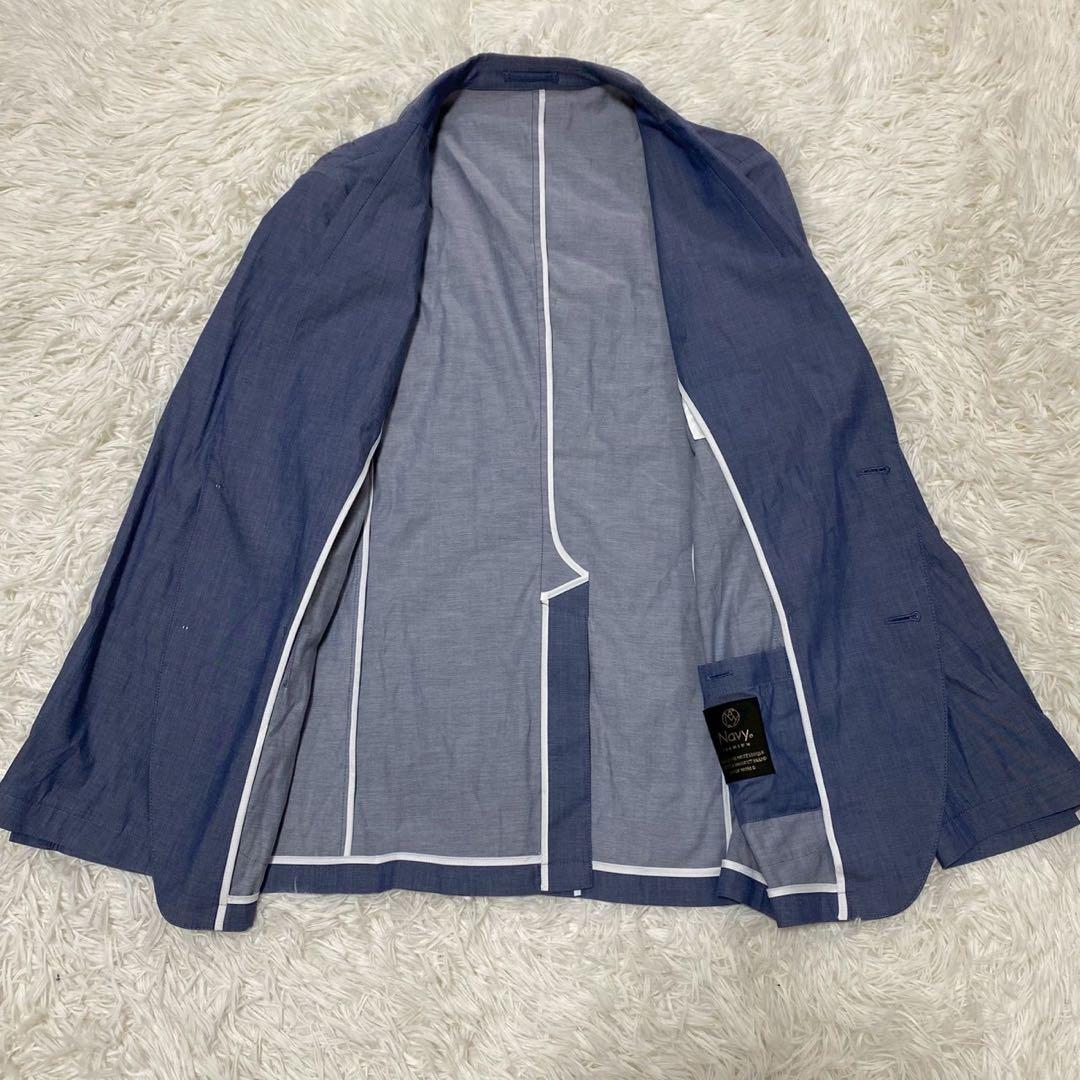 Navy PREMIUM Denim-like Stretch Tailored Jacket XL