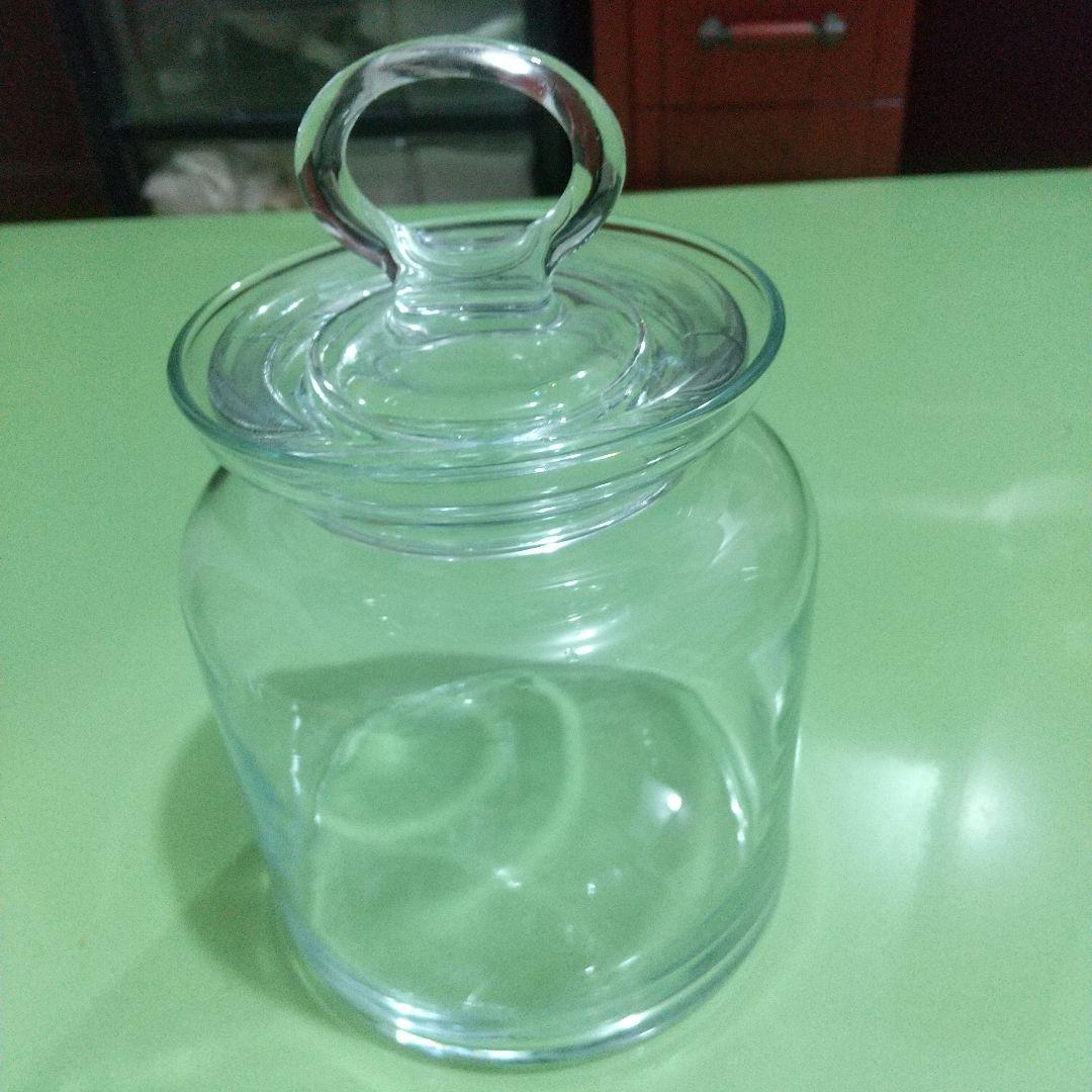 Clear Glass Storage Jar with Lid