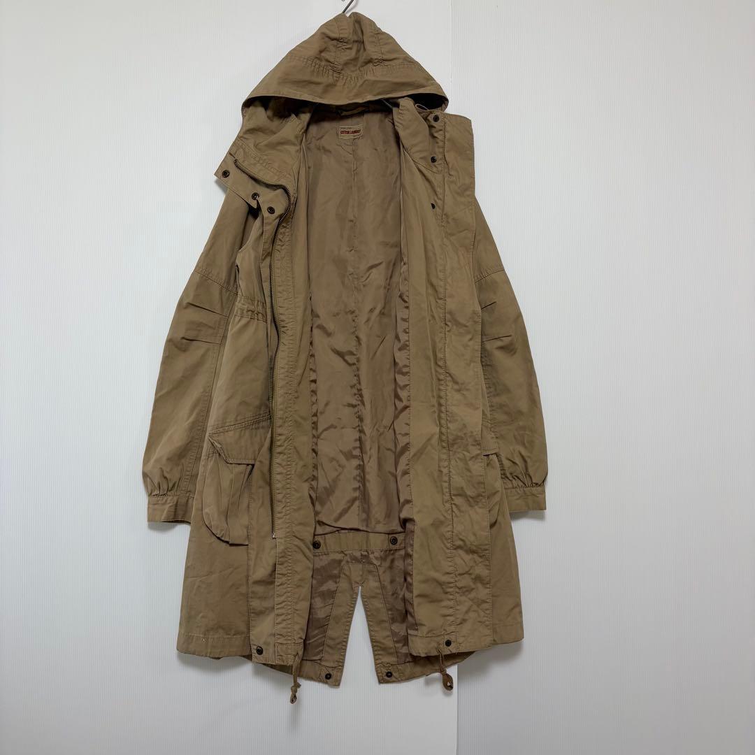Hooded Mod Coat, Military Beige (M), Long Length