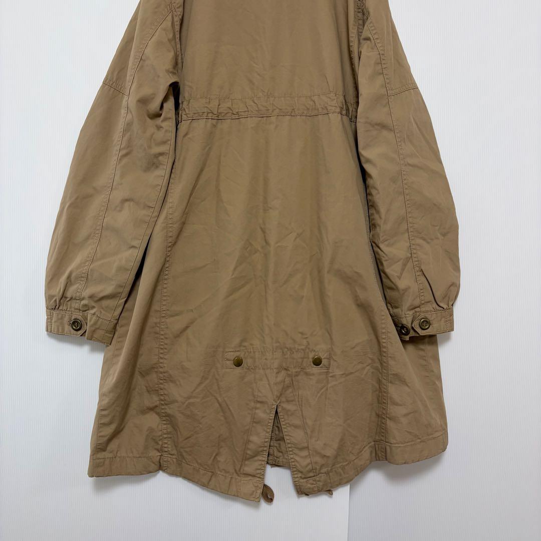Hooded Mod Coat, Military Beige (M), Long Length