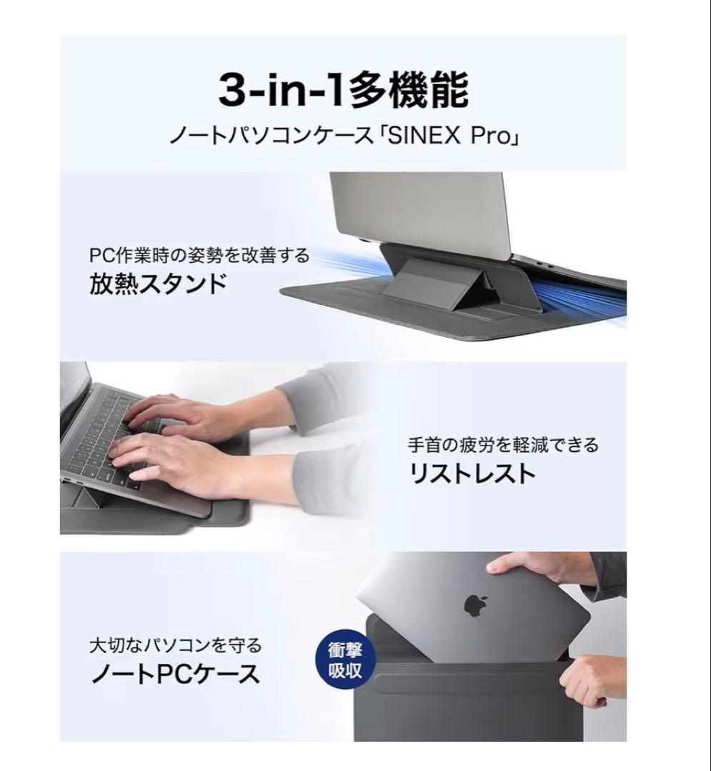 3. Laptop Case 3-in-1 Multifunctional 13-14 Inch PC Stand