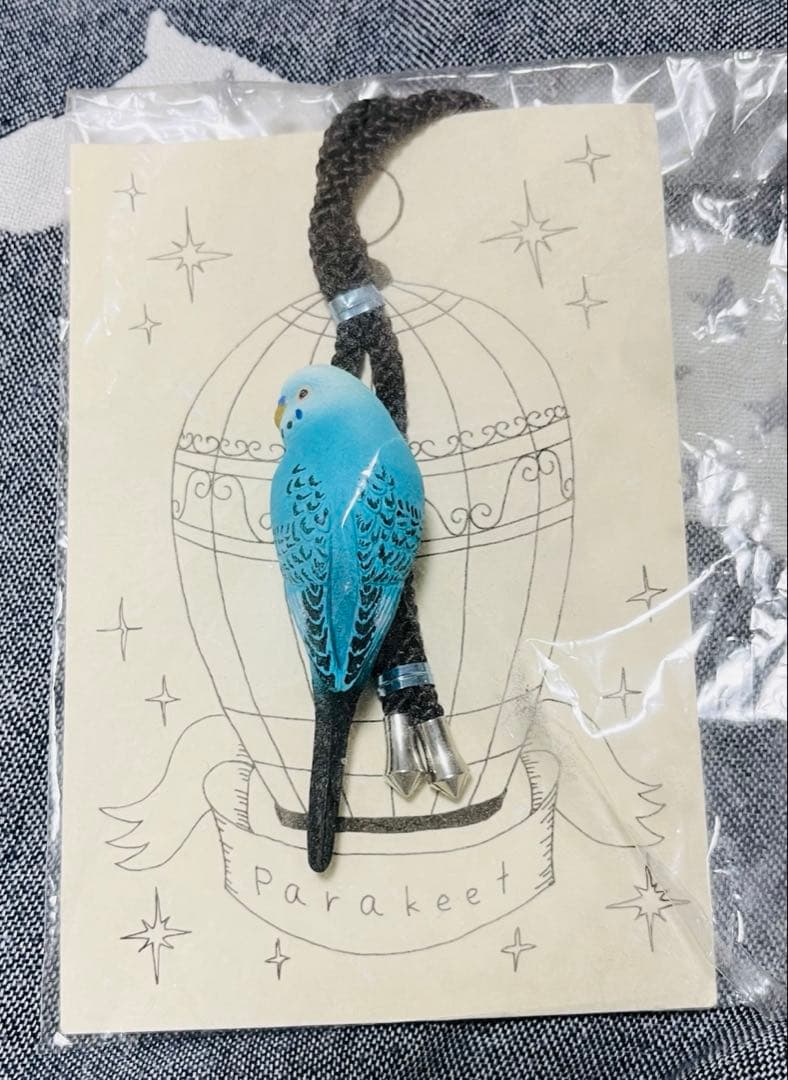 Blue Budgerigar Loop Tie
