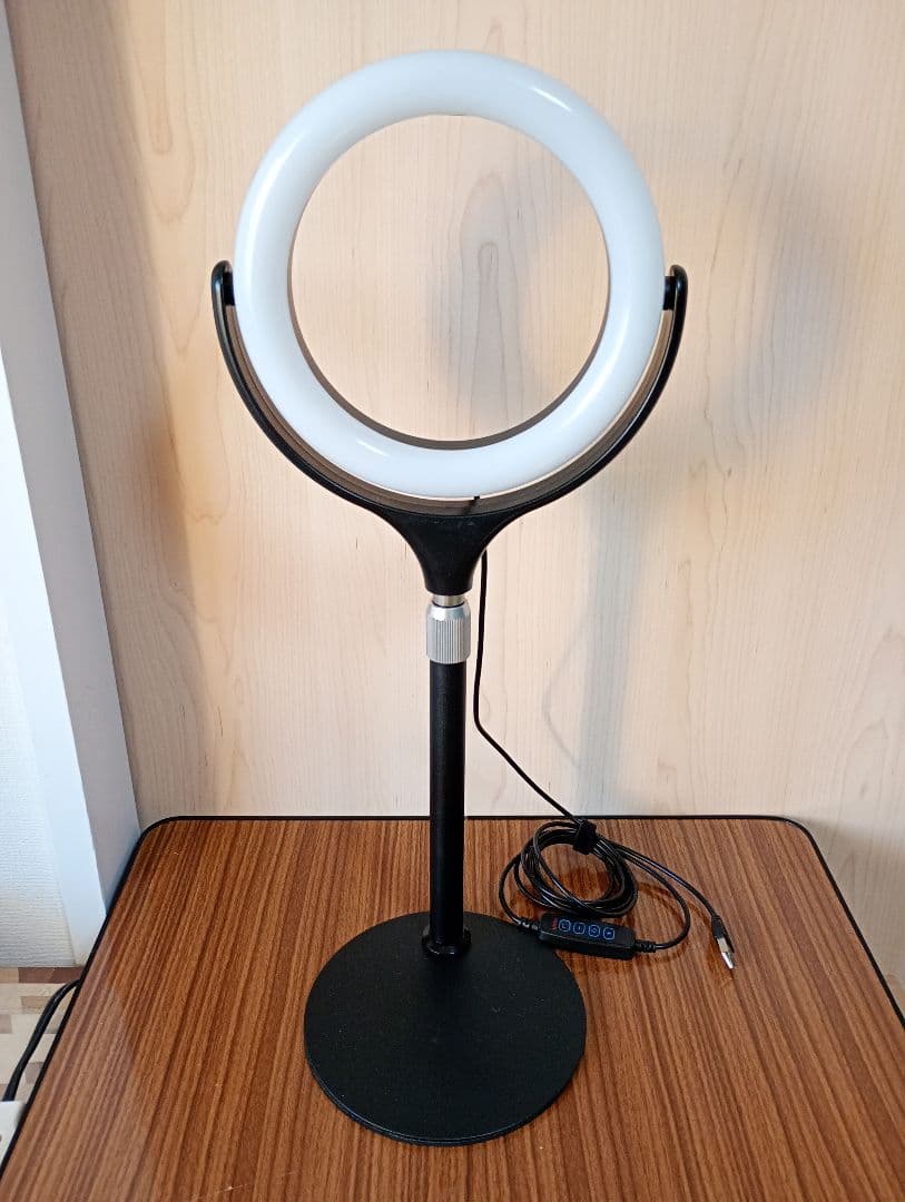 USB Ring Light with 3 Color Dimmable Function, Height 46-62cm