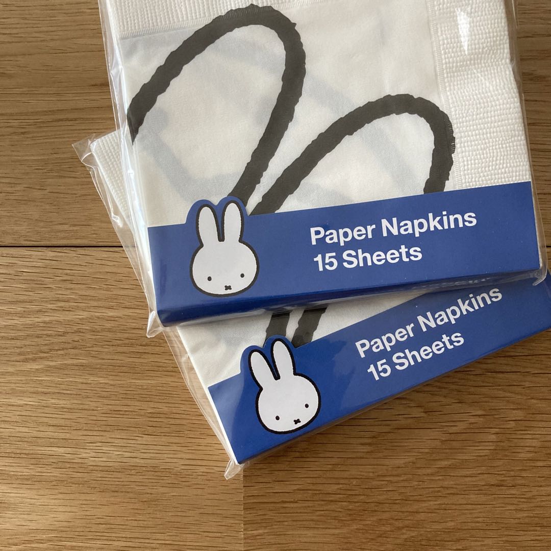 【New】Miffy Paper Napkins - Daiso - Set of 2