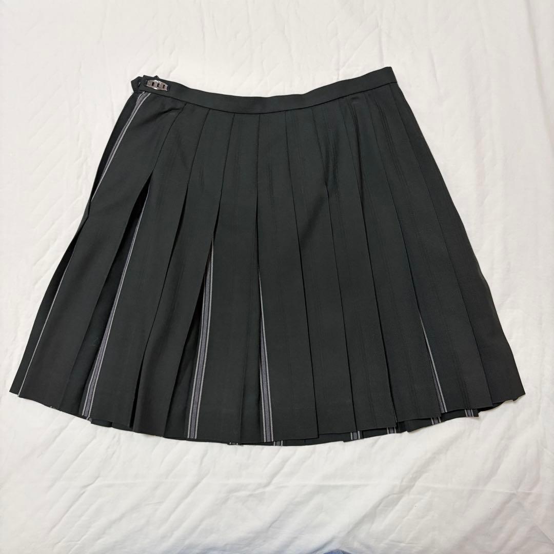 EASTBOY Venus Green Stripe Pleated Skirt L Size 11