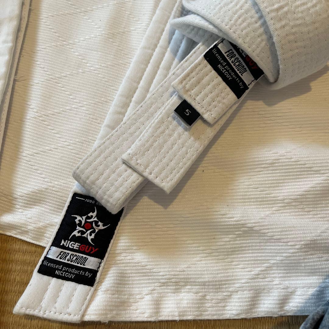 NICE GUY Judo Uniform for School, Size 5, White