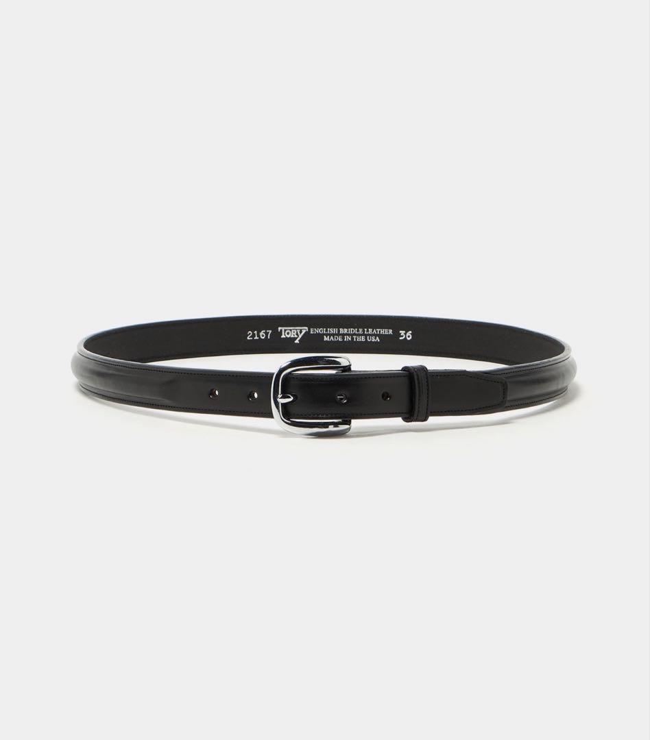 Black leather belt, size 34