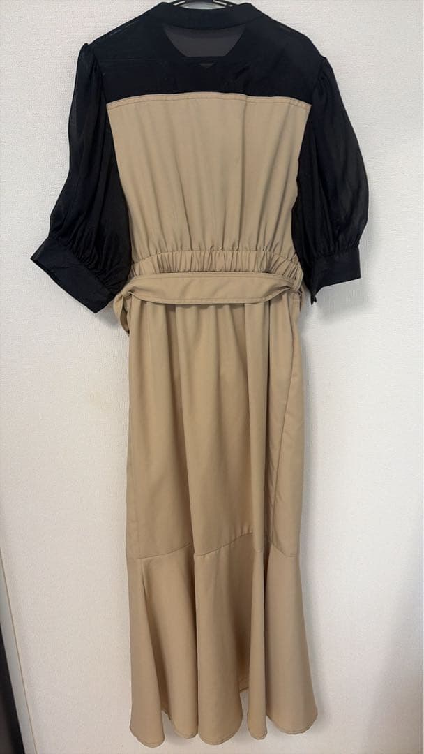 【New, Unused】GRL Sheer Blouse Docking Trench Dress tw1009