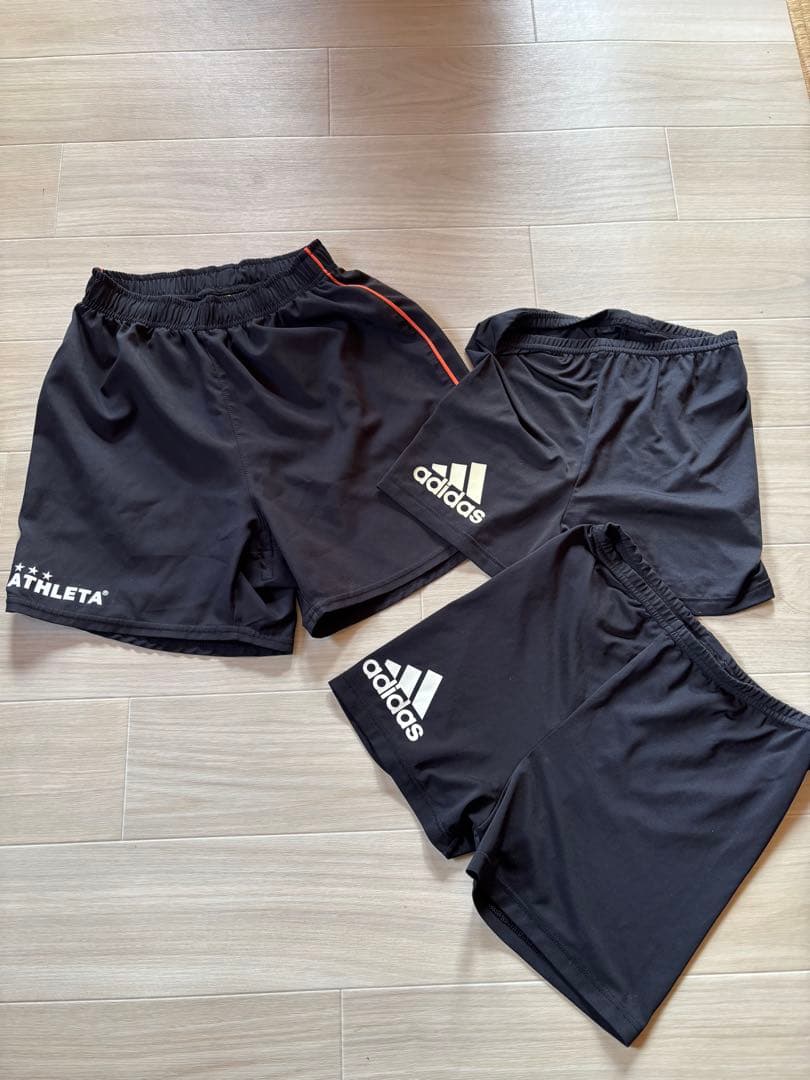 ATHLET Half Pants Adidas Sports Tights 2 pieces Total 3 pieces