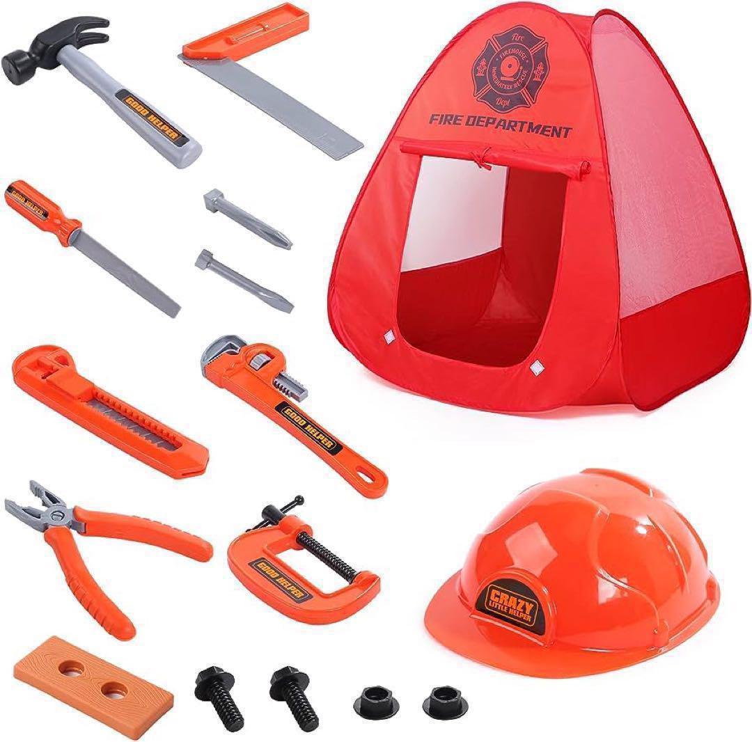 Tent Toy Kids Tent Indoor Camping with Tools Firefighter One-Touch