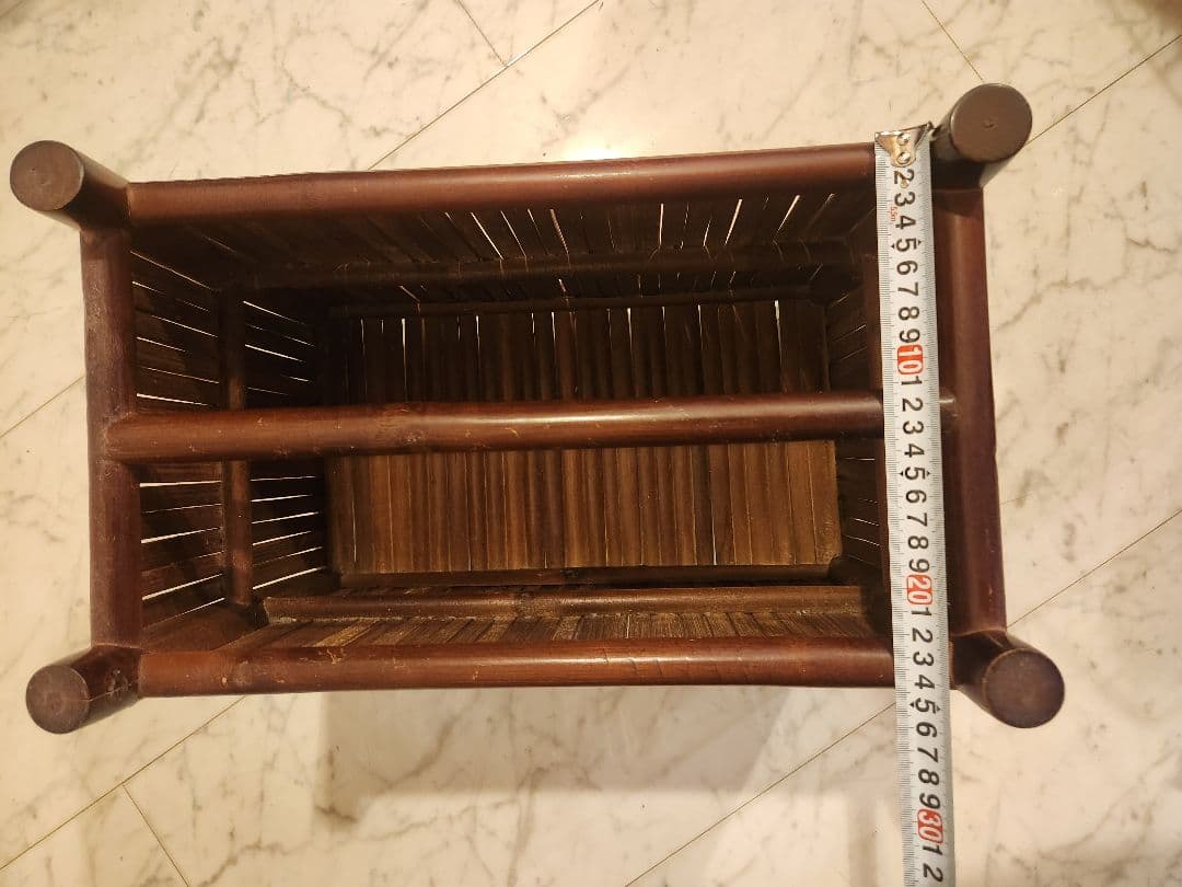 Asian Bamboo Magazine Rack with Dividers, Made of Bamboo