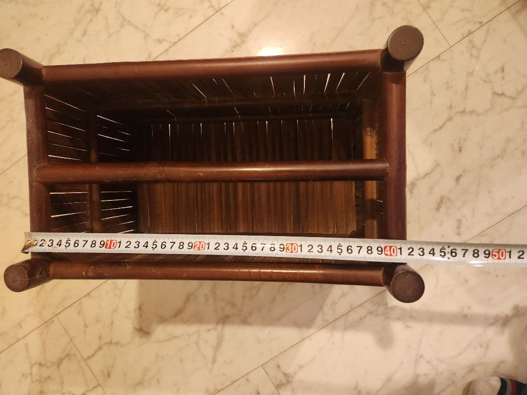 Asian Bamboo Magazine Rack with Dividers, Made of Bamboo