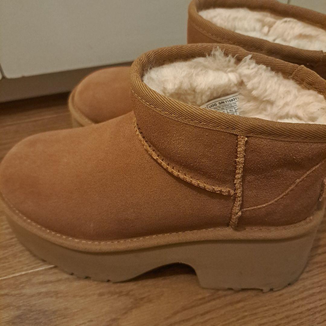UGG Brown Platform Sheepskin Boots