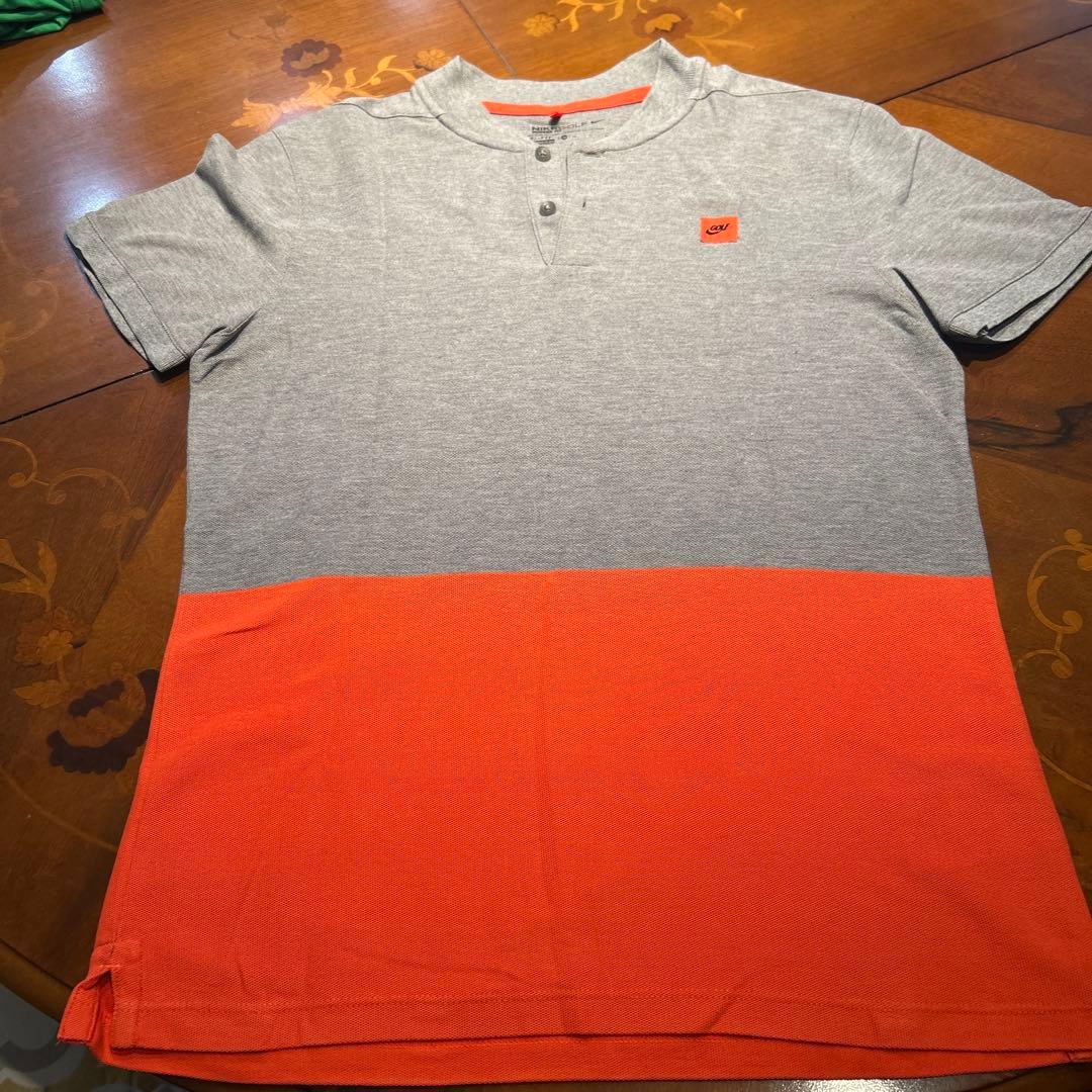 Nike Golf Polo Shirt M Gray/Orange