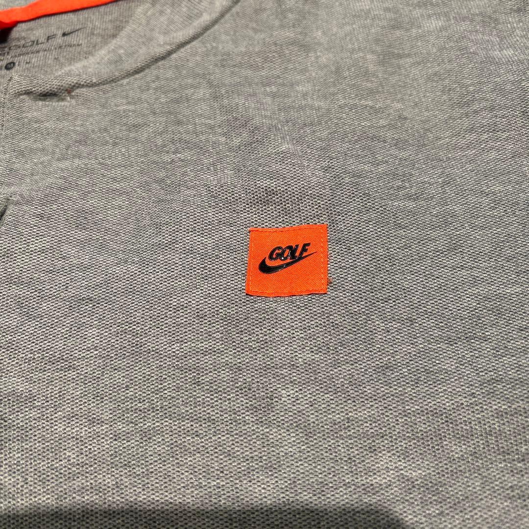 Nike Golf Polo Shirt M Gray/Orange