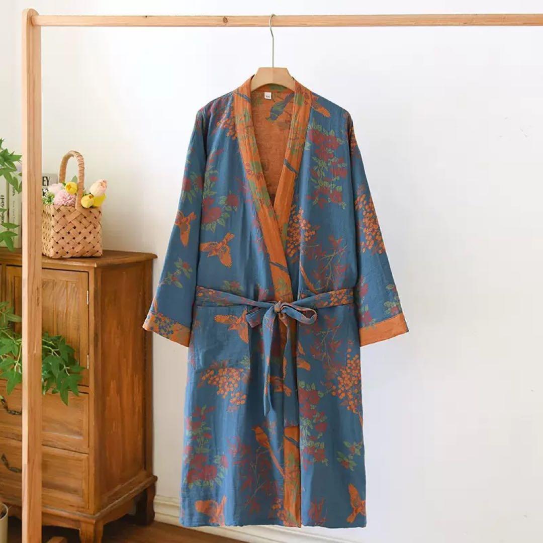 Nightgown Women's Cotton Double Gauze Bathrobe Spring/Autumn Summer Thin