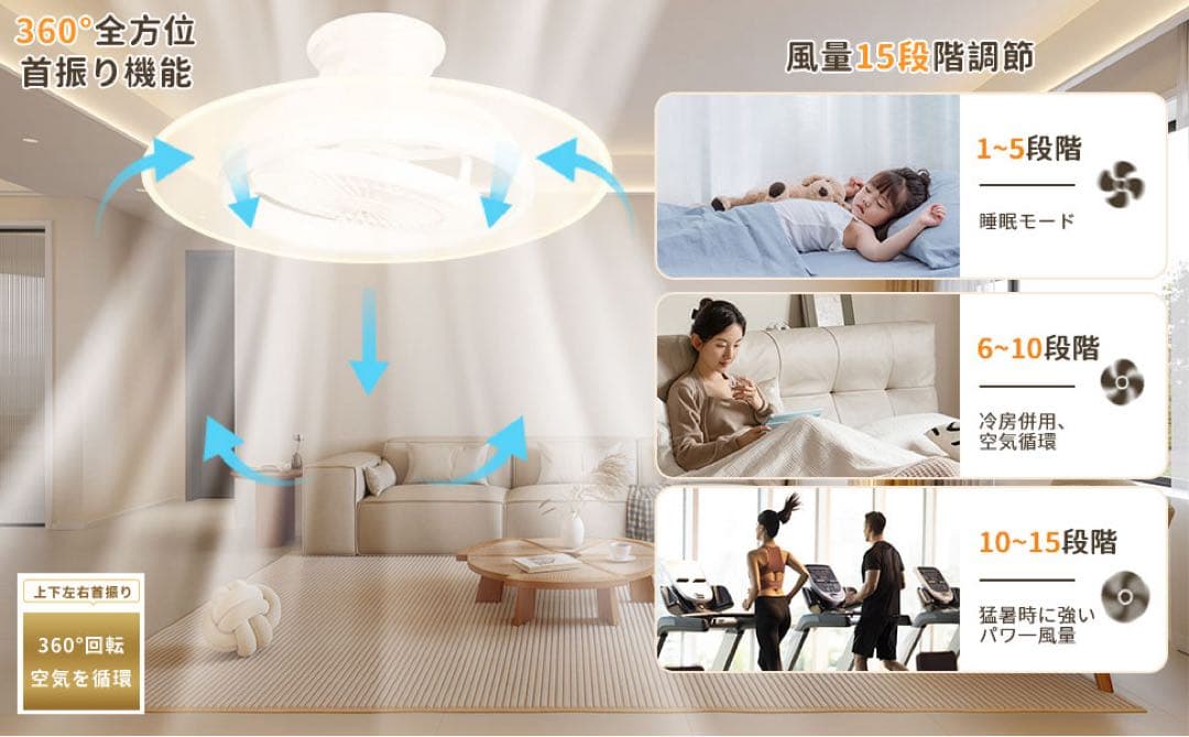 Ceiling Fan Light ?? Alexa Compatible ?? Oscillating 12 Tatami Mat Fan Ceiling Light