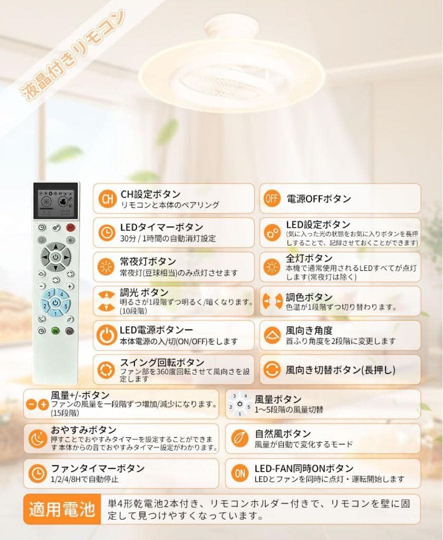 Ceiling Fan Light ?? Alexa Compatible ?? Oscillating 12 Tatami Mat Fan Ceiling Light