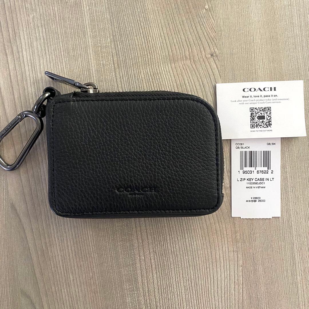 Excellent condition ✨ Sold out item 【COACH】 Coach L-Zip Case Black Retail price ¥28,600