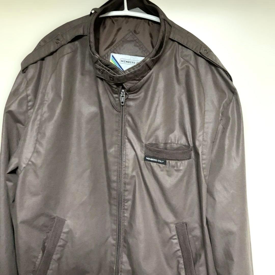 Rare 80s Original L Members Jacket Brown Nylon Jacket