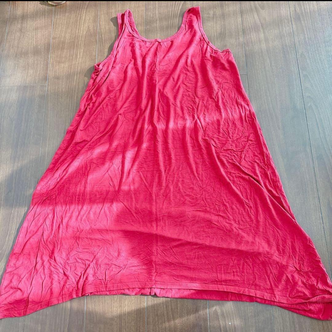 Excellent condition ✨️ Red Sleeveless Dress [XXL] Vintage Overseas Clothing Loose Fit, Flattering, Plain