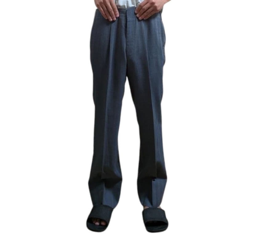 60s 70s~ Slacks Rocket Talon Stripe Wide