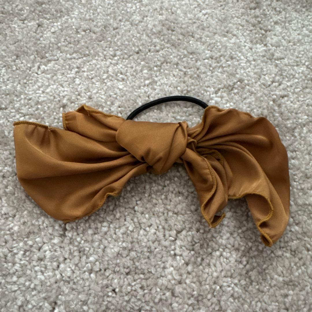 Brown Ribbon Hair Tie