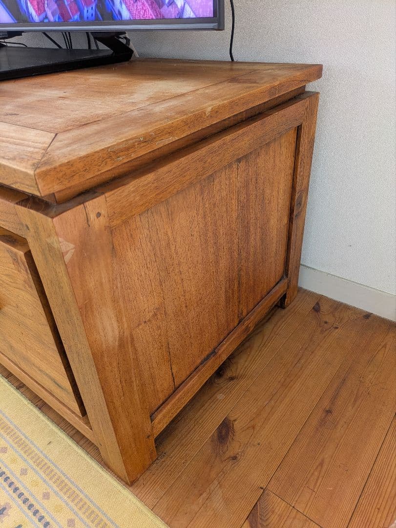 Balinese Style TV Stand Lowboard, Teak Wood Style, Asian Furniture, 150cm Width