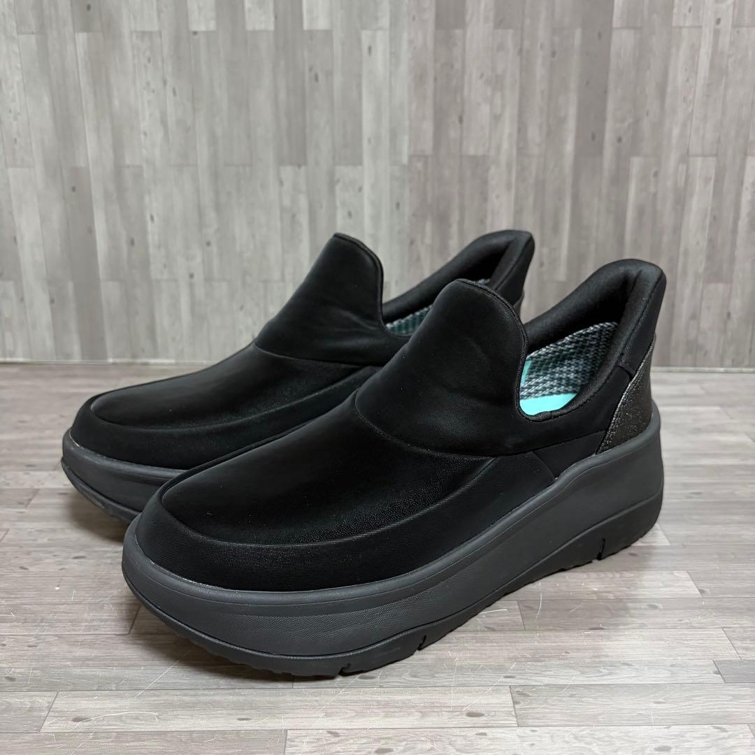 Black Slip-on Sneakers with Thick Soles