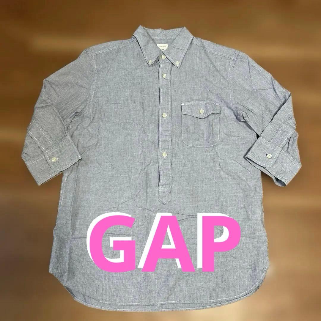 GAP★Denim-style Button-down Cotton Shirt