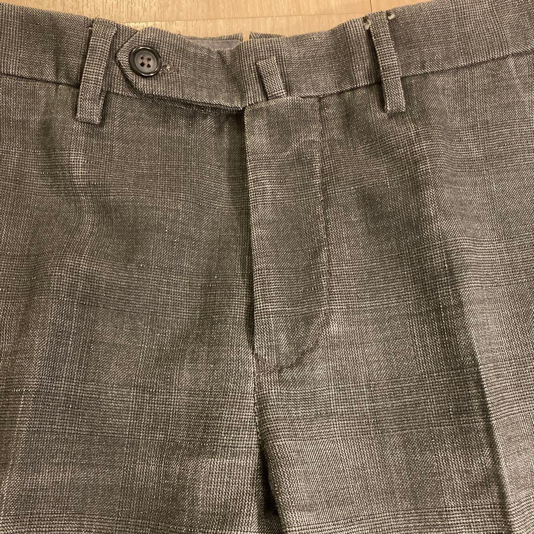 INCOTEX Garment Dyed Trousers Grey Check Size 44