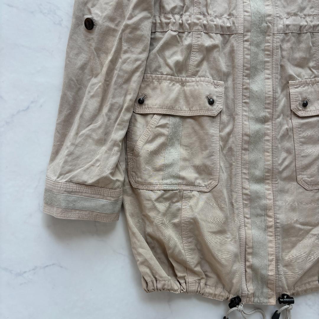 MAYSON GREY Hooded Coat, Beige, Size M Equivalent (C869)