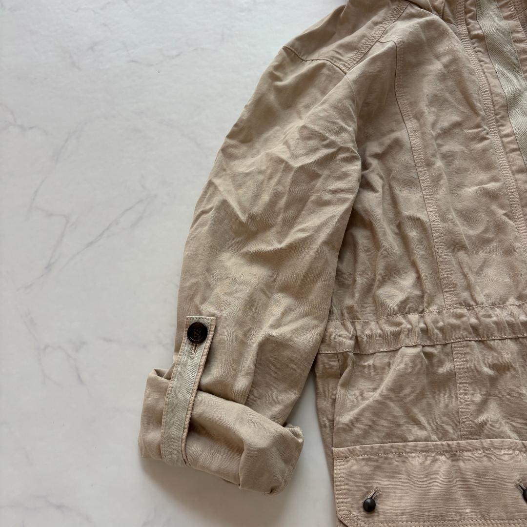MAYSON GREY Hooded Coat, Beige, Size M Equivalent (C869)