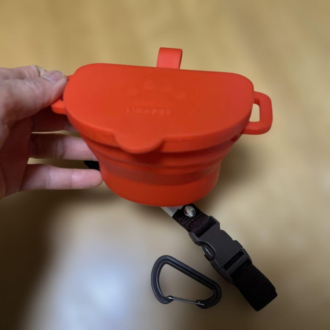 Dog's Feeling Training Treat Pouch Red Silicone