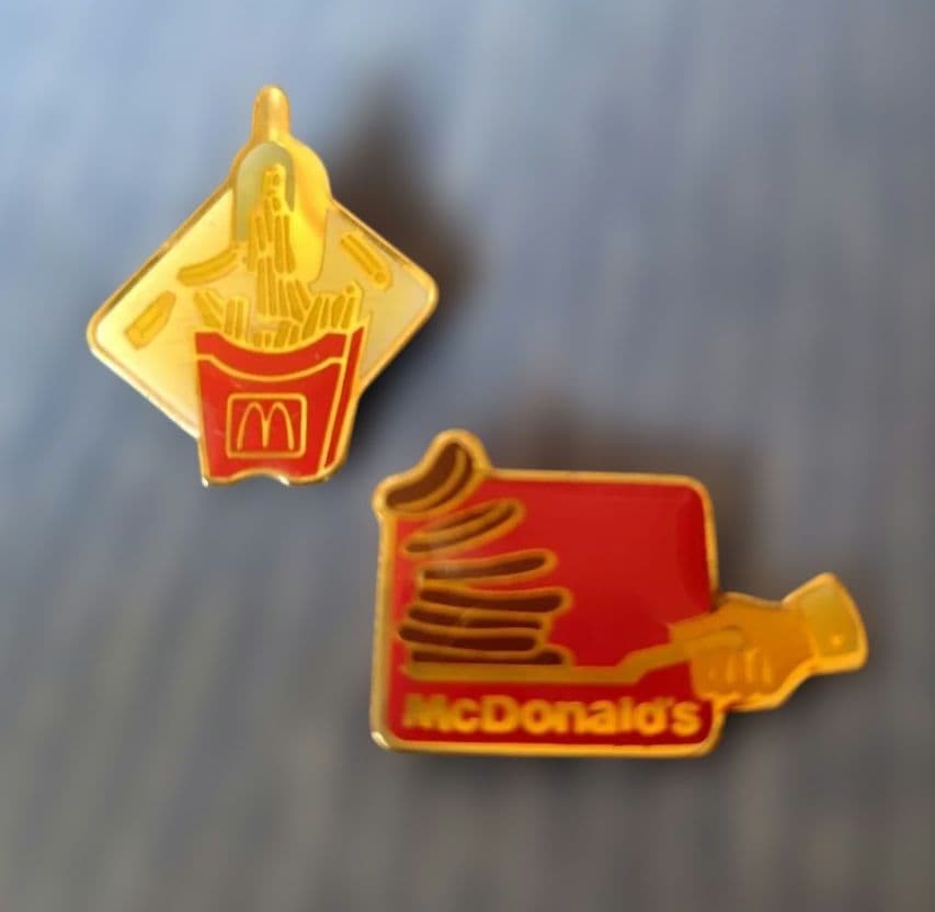 McDonald's Pin Badge Set of 2 Vintage