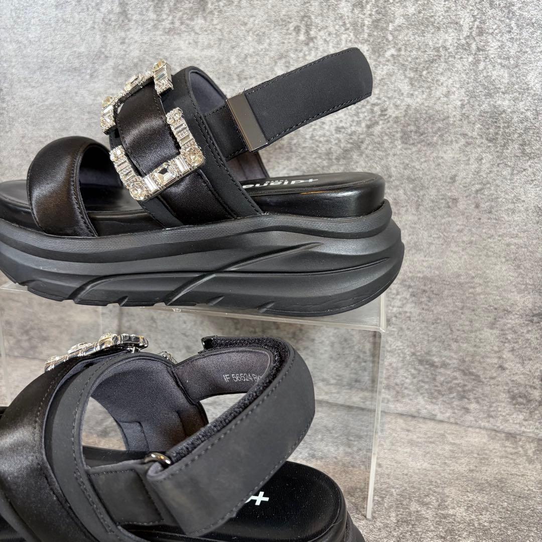 Beautiful condition +diana Plus Diana Footbed Sandals with Bijou Buckle