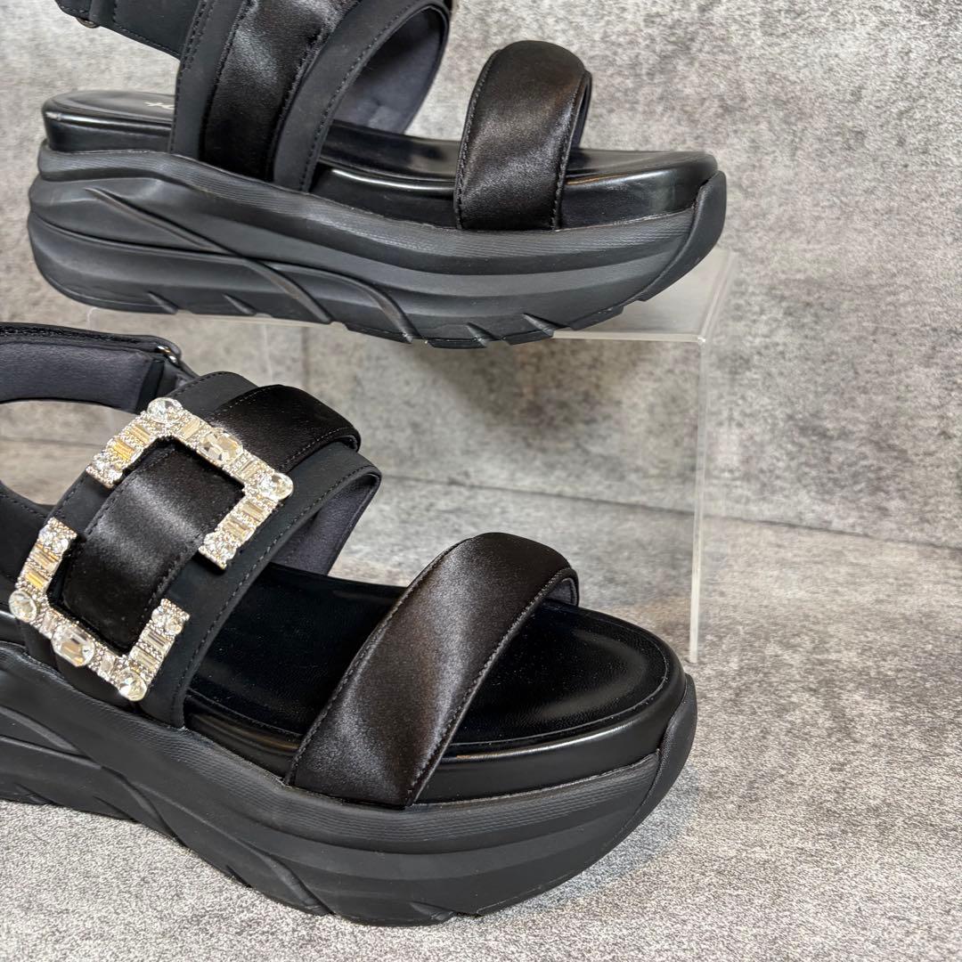 Beautiful condition +diana Plus Diana Footbed Sandals with Bijou Buckle