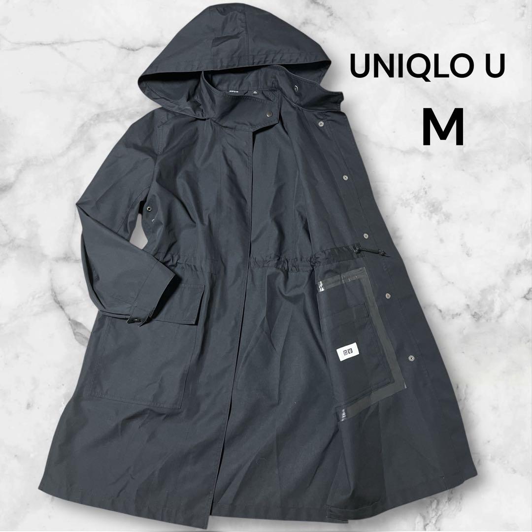 UNIQLO U Hooded Coat M Water Repellent Drawcord Spring Coat