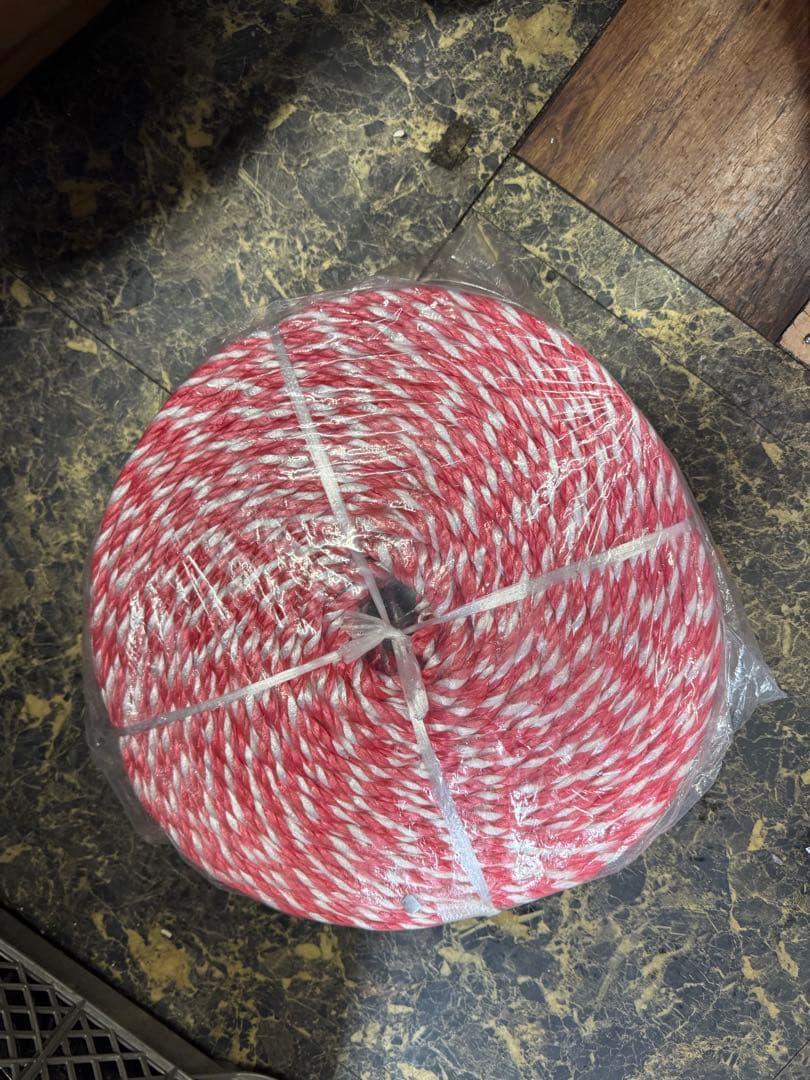 Polyester Rope 315 Red/White Barrier Rope 30m Cargo Securing Protective Rope