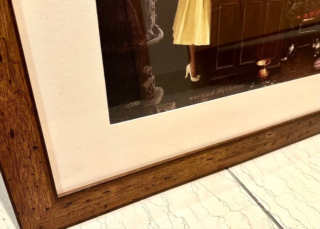 Norman Rockwell Giclée Marriage Registration Certificate with Warranty Card - Art Vivant