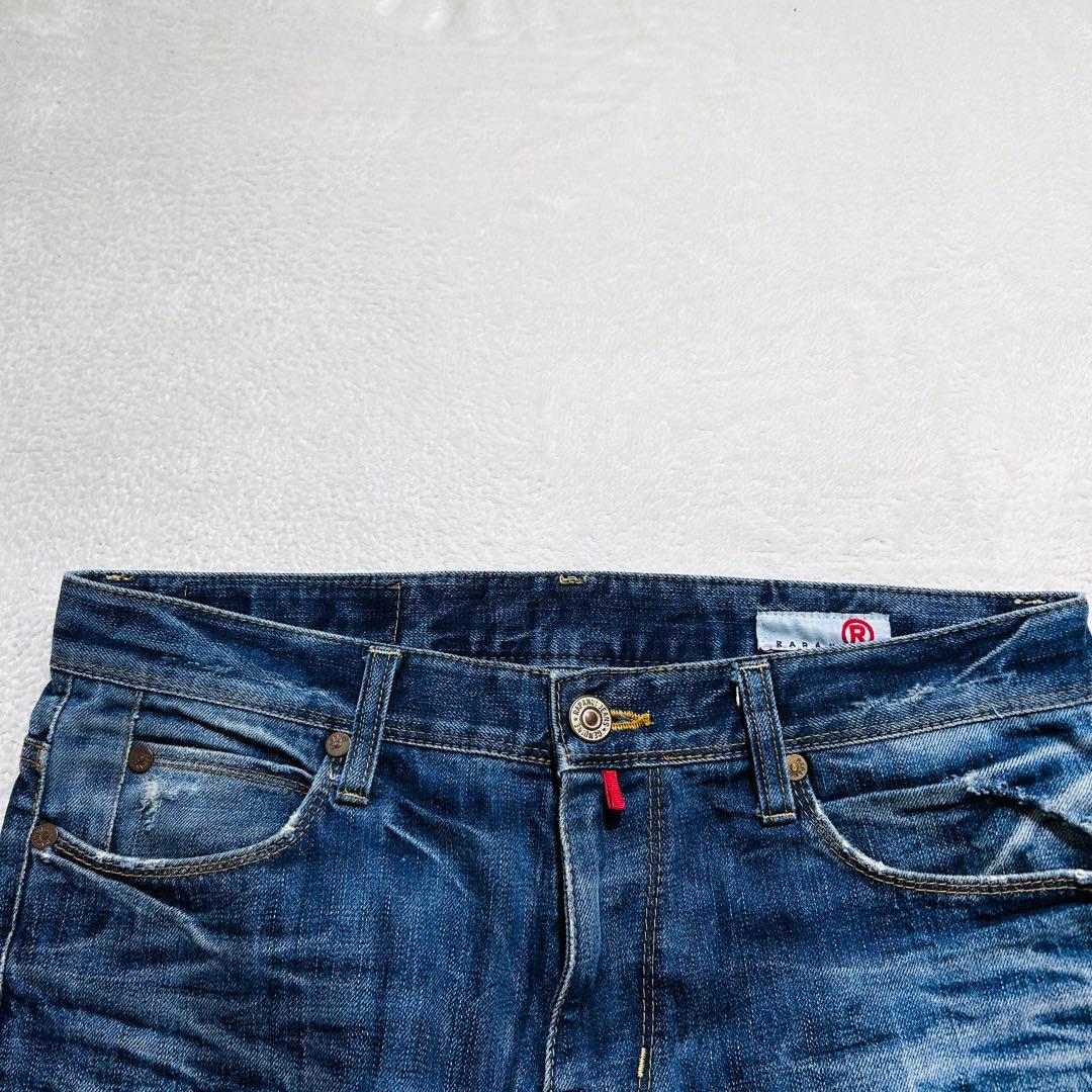 Rapanui Jeans Denim Pants M Oni-hige (Ghost Whiskers) Hachinosu (Honeycomb) Damage