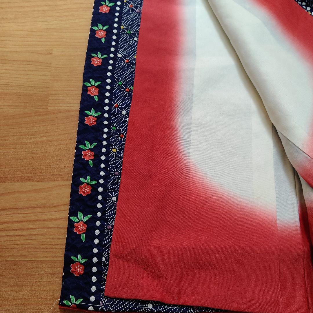 Navy Floral Geometric Pattern Pure Silk